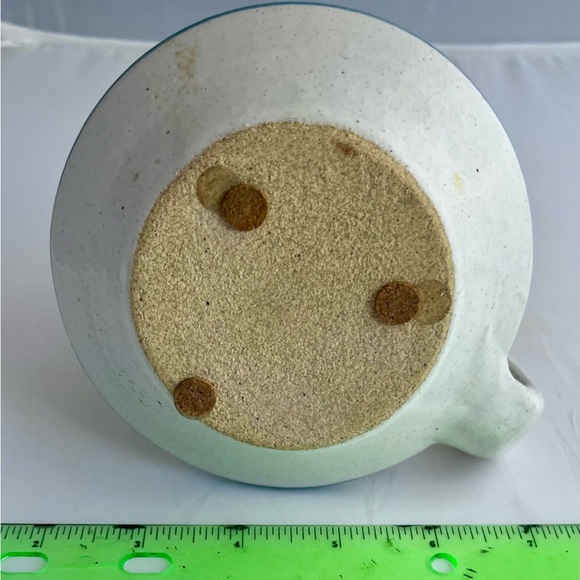 Vintage 80's Stoneware Handmade Pottery Candlestick Holder - Picture 6 of 8